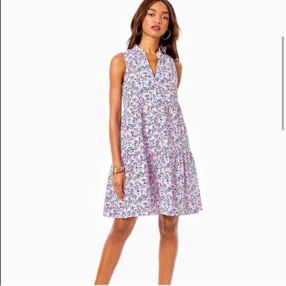Lilly Pulitzer Dresses Lilly Pulitzer Novella Floral Swing Dress Size Medium Poshmark